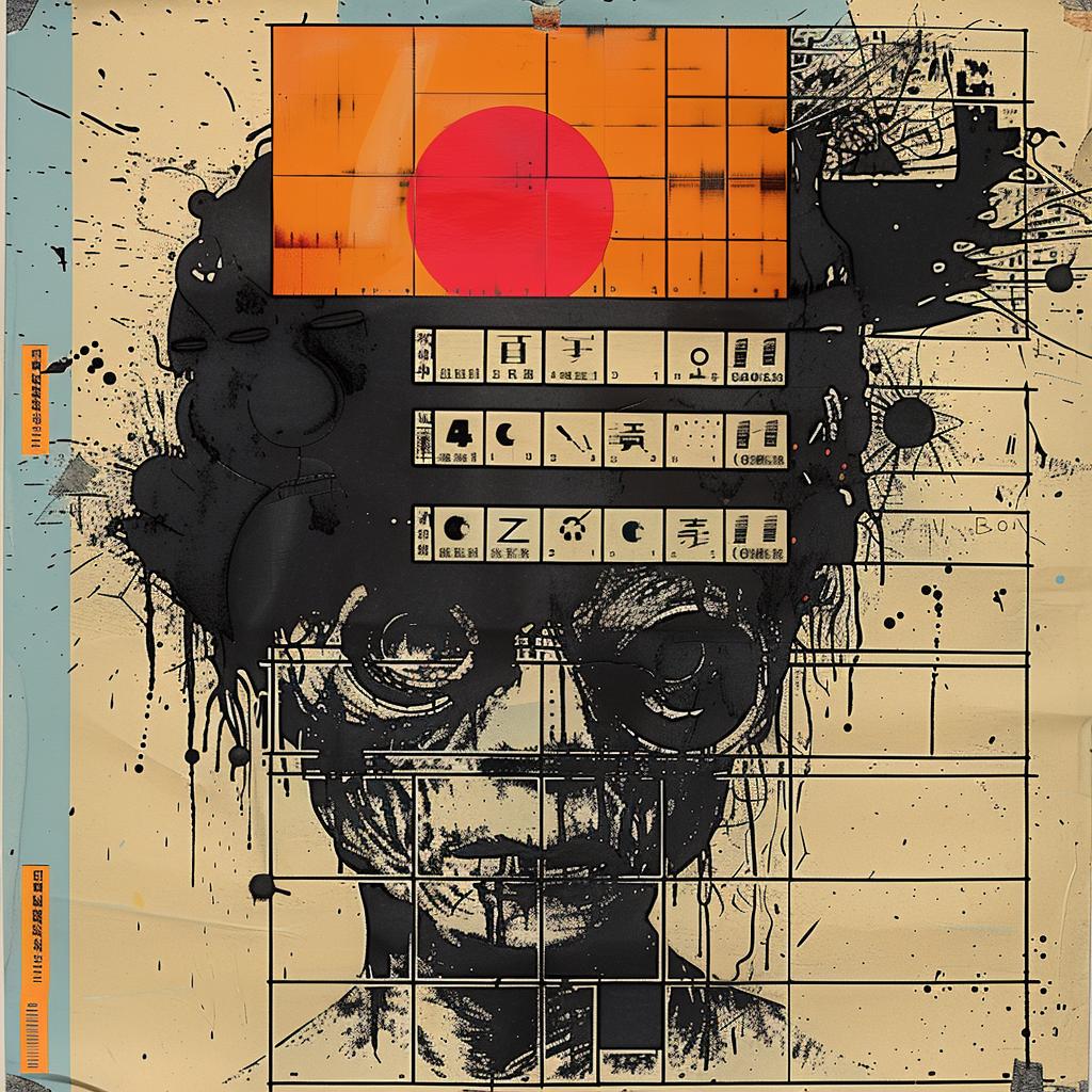 man  red  dot  head  surreal  painting  symbolic  artwork  expression  abstract 960220