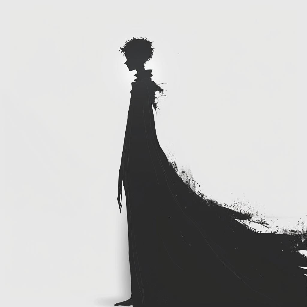 silhouette  anime  minimalistic  figure  dress  profile  white  background  shadow  character 953999