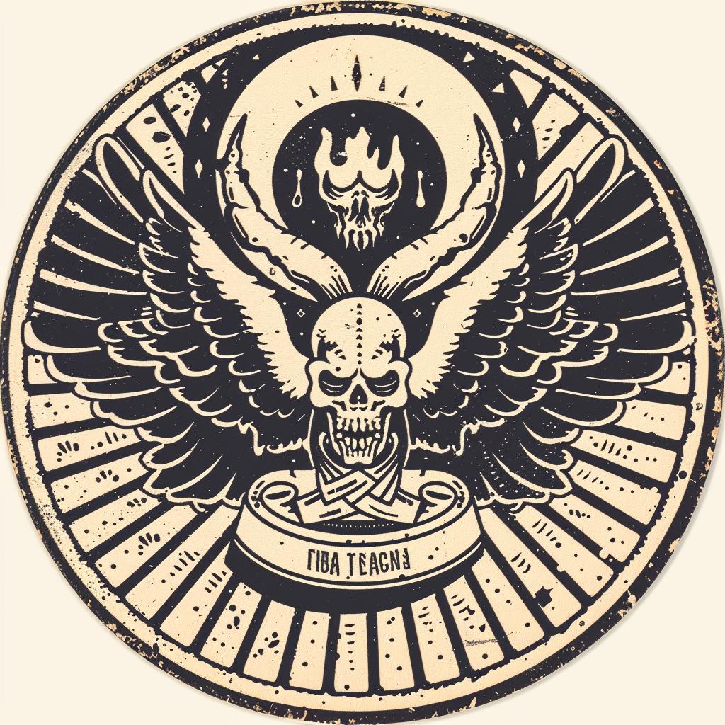 badge  design  skull  wings  provocative  occult  dark  spiritual  naturalistic  symmetrical 933964