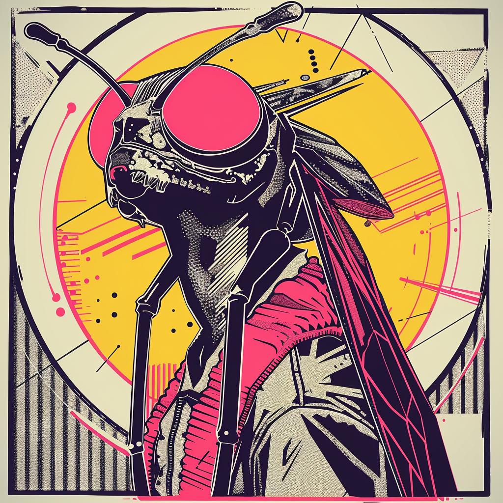 surreal  album  cover  grasshopper  bee  suit  digital  art  selected  creative 939477