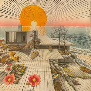 painting  house  flowers  sun  modernism  landscape  color  architecture  Mies  design 1036511