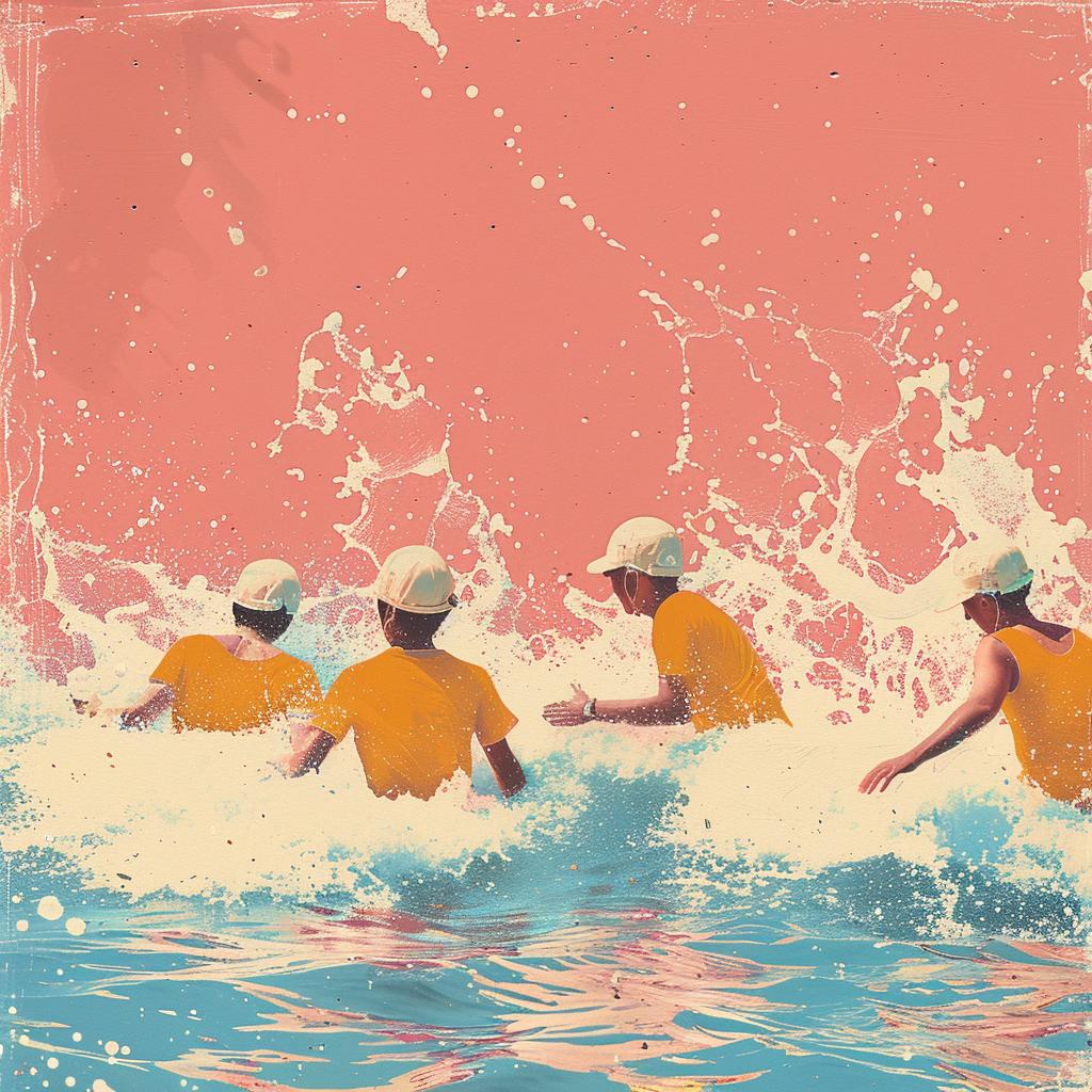 ملصق غلاف ألبوم مياه سريالية، أشخاص مبدعون، فن رش ملون 977118