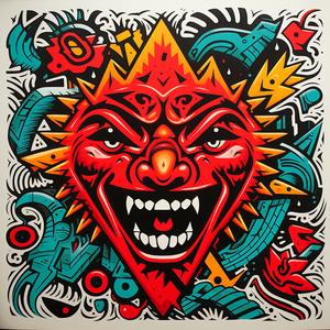 flat  shapes  colorblocked  Obey  demon  bold  asymmetrical  dynamic  minimal  tattoo 1078863