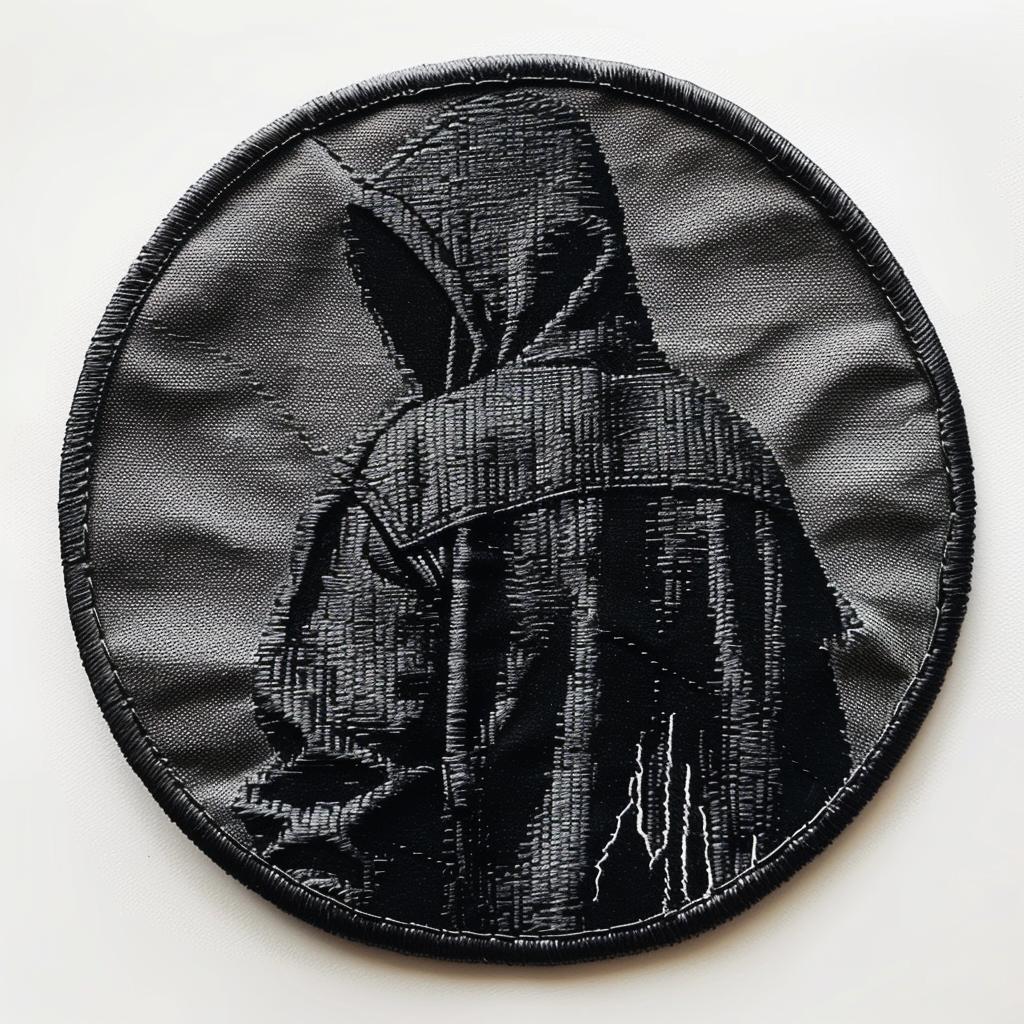 hoodie  man  streetwear  graffiti  patch  chenille  silhouette  minimal  design  black 961350