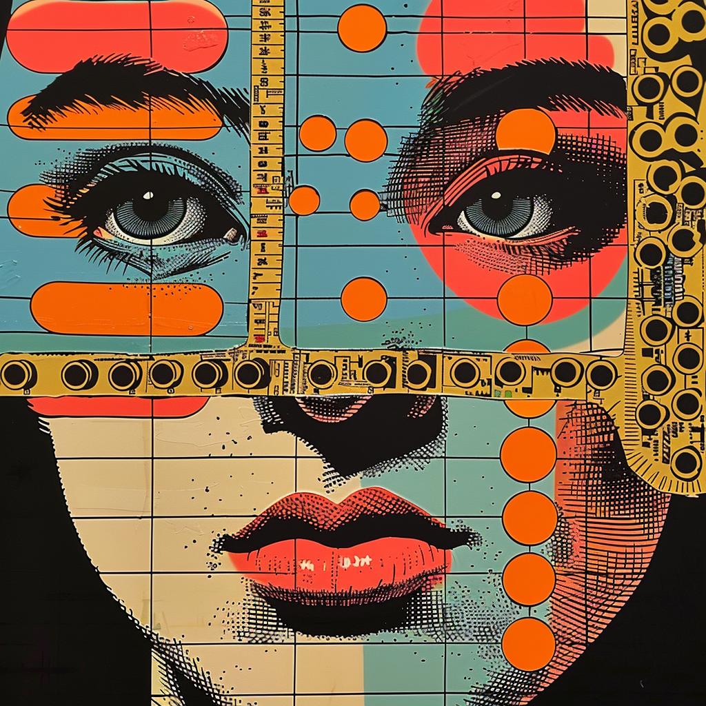 woman  face  abstract  circles  dots  colorful  impressionism  collage  graphic  design 968116