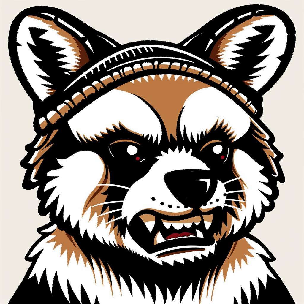 red  panda  hat  animal  cute  character  illustration  cartoon  whimsical  playful 966957