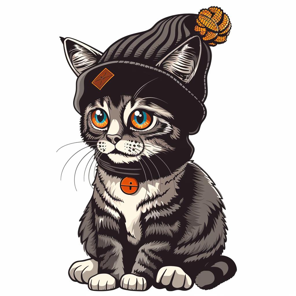 cat  hat  beanie  cute  adorable  character  street  minimal  illustration  style 958684