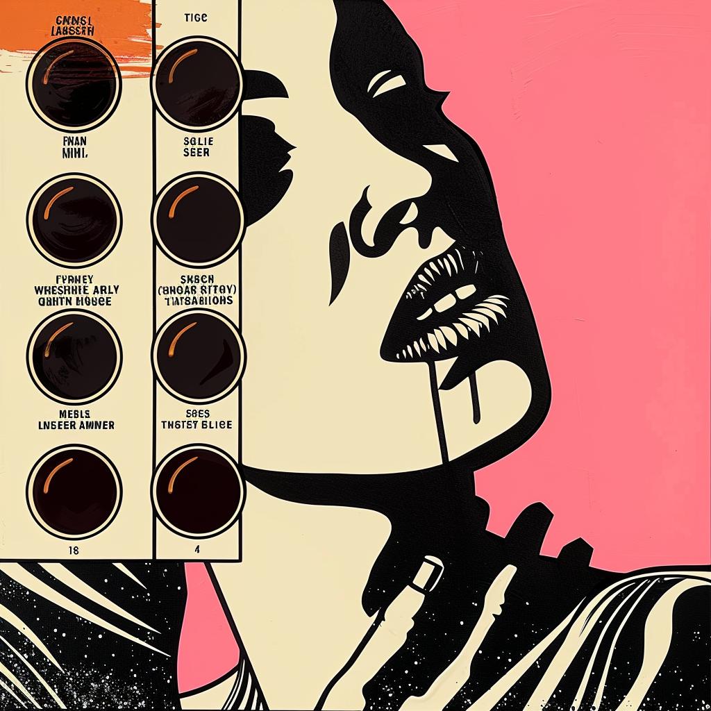poster  woman  face  art  bold  colorful  design  modern  palette  impasto 963391