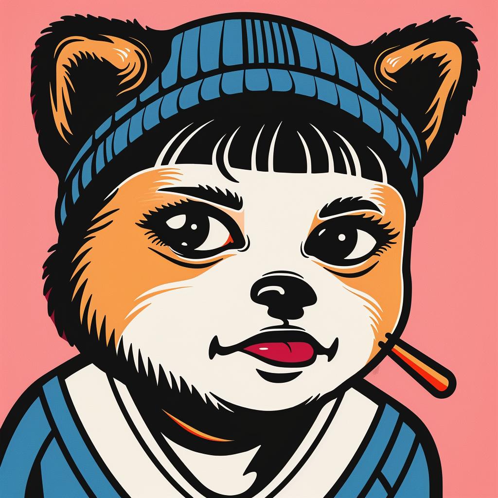 cartoon  dog  hat  cigarette  humor  whimsical  colorful  playful  illustration  comics 966872