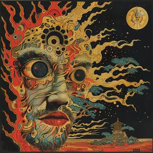 cover  album  face  god  surreal  Todd  White  Risograph  symbolist  screenprinting 1079152
