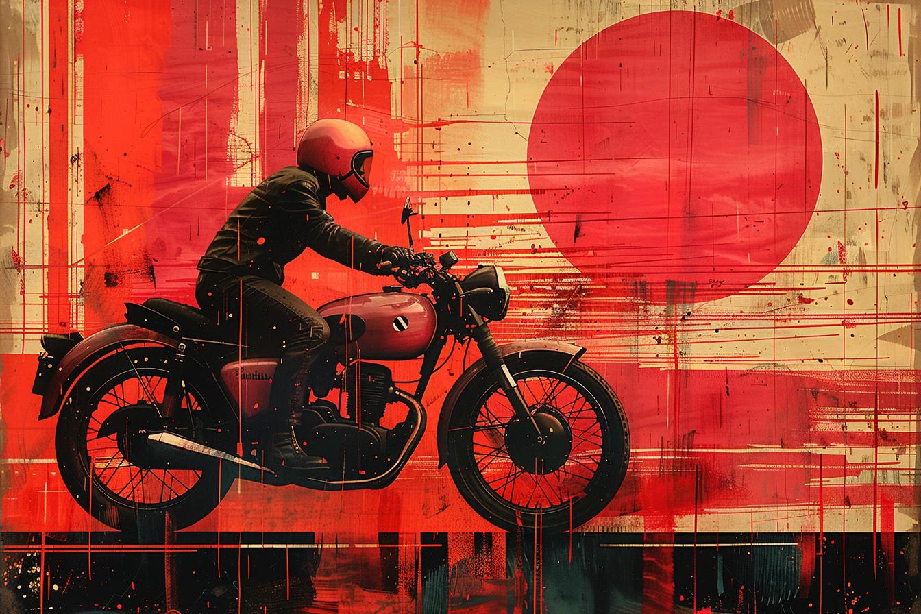 ElLissitzky Kandinsky Rodchenko Bauhaus Constructivism bike man red paint art 938992