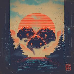 synthwave  symmetry  occult  floral  minimal  badge  orange  damask  bold  lines 1038712