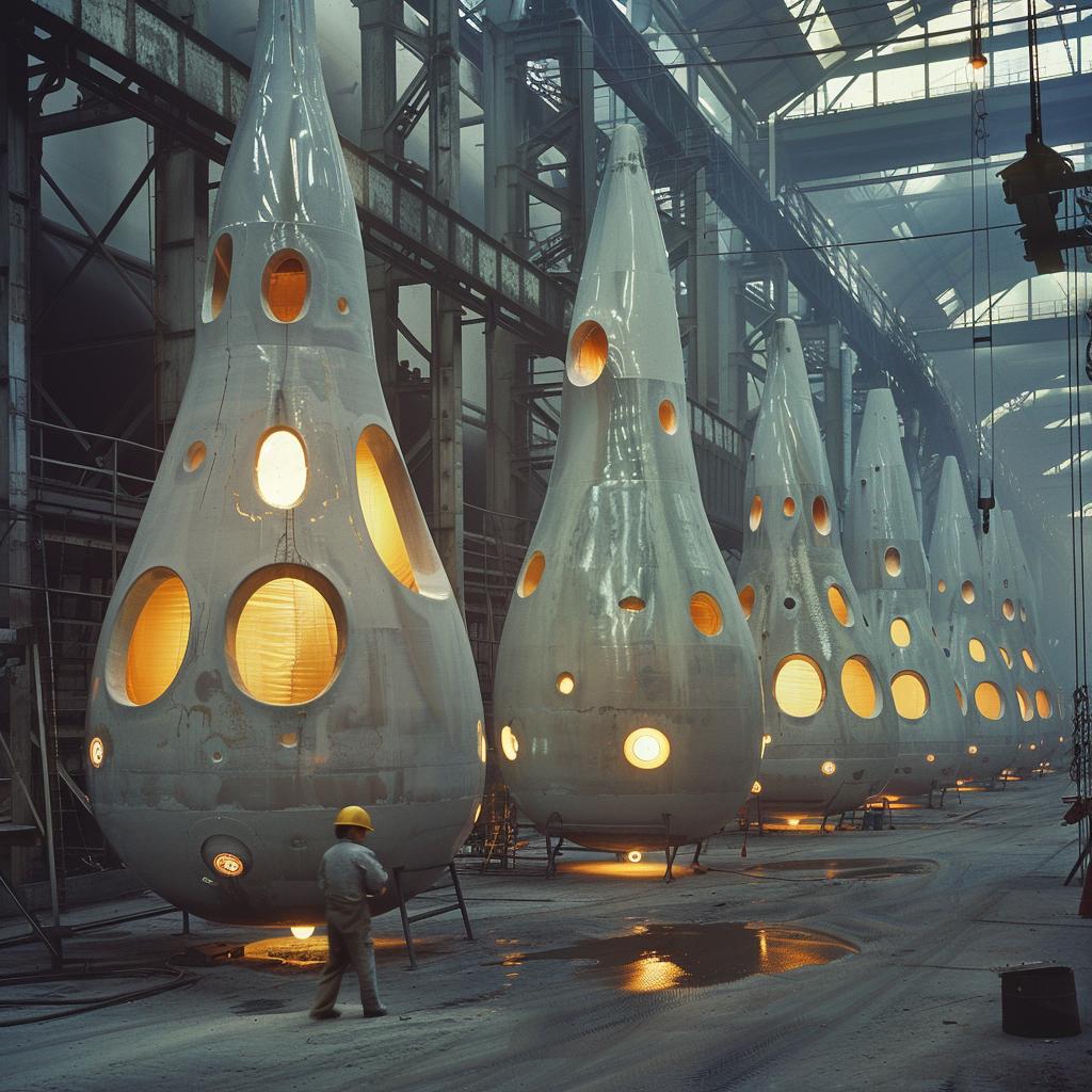 ceramic  futuristic  industrial  lighting  factory  glow  steel  objects  metal  design 965035