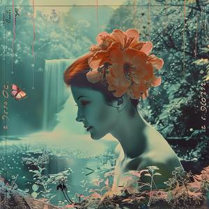 woman  flowers  hair  waterfall  chromolithography  colorful  nature  portrait  stylized  art 1060875