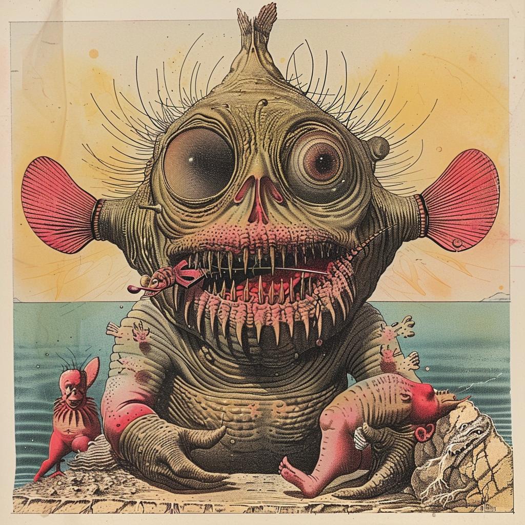 monster  fish  horror  painting  surreal  weird  grotesque  creepy  unexpected  fantastical 948040