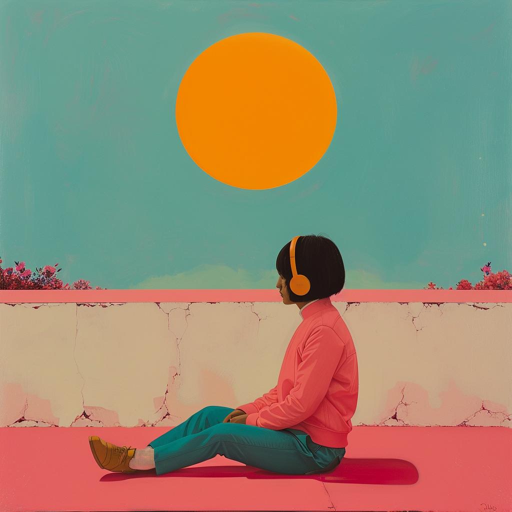 surreal  album  cover  girl  sun  colorful  art  design  whimsical  JoanCornella 1017916