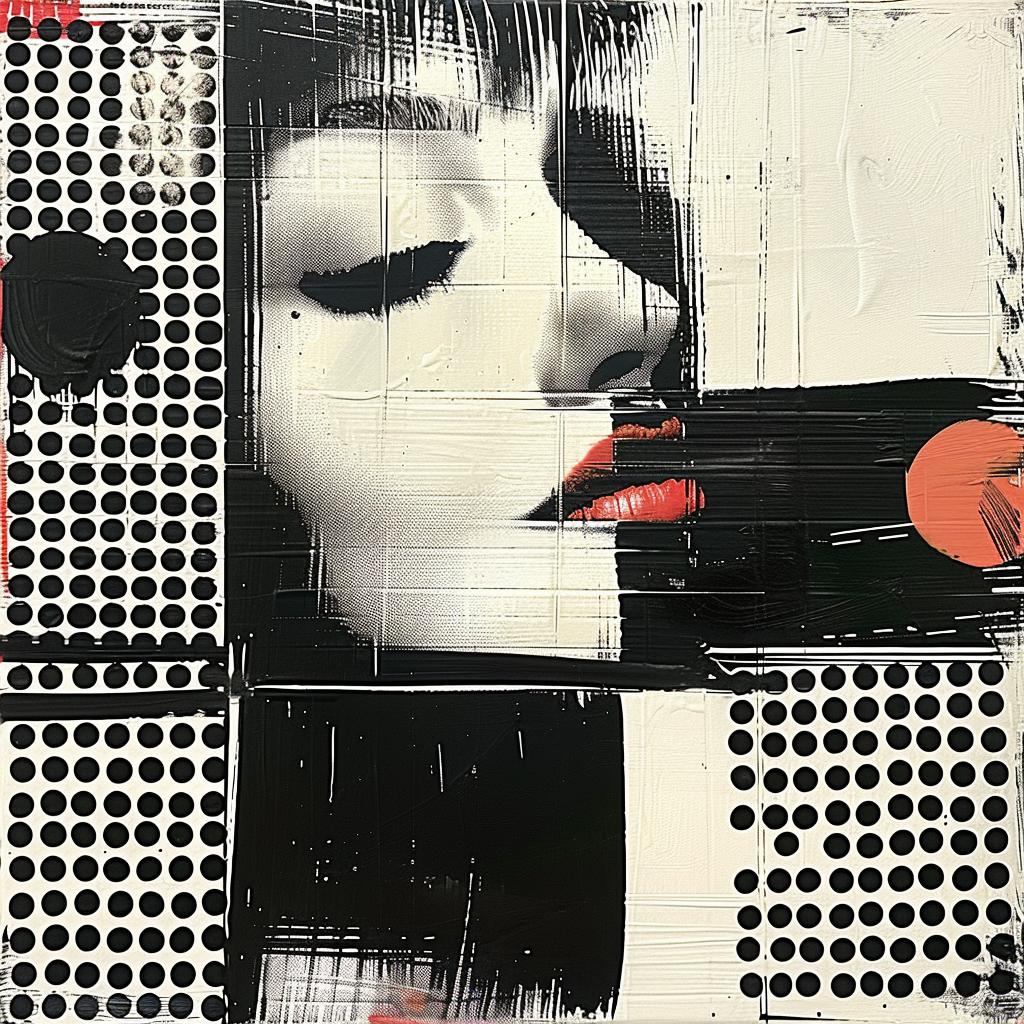 painting  woman  polka  dots  black  white  abstract  modern  graphic  design 963900