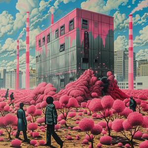 minimalism  chromolithography  field  pink  trees  silhouettes  nature  people  outdoors  landscape 1037661