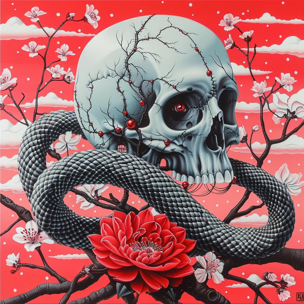 skull  snake  flowers  dark  occult  symmetrical  elements  minimal  intricate  tattoo 945601
