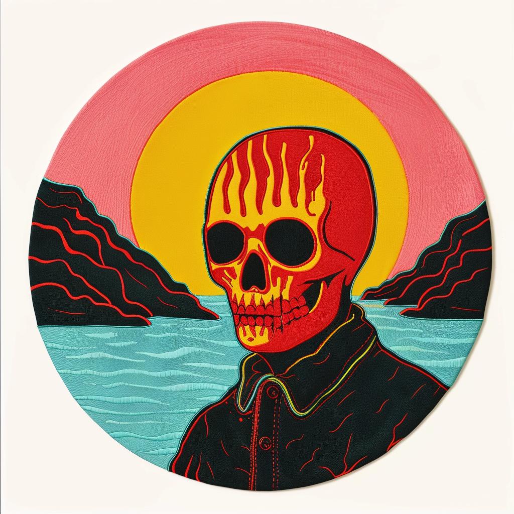 skull  sun  background  surreal  creative  symbolic  artistic  vibrant  imagery  fantasy 978252