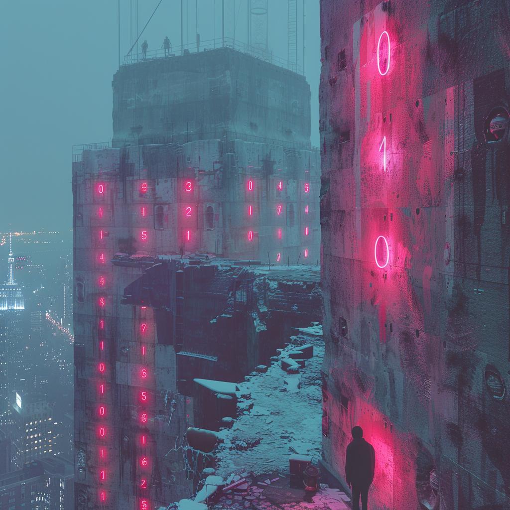 photo  cyborg  skyscraper  neon  lights  surreal  lighting  glow  double  exposure 1029542