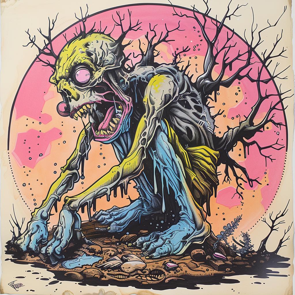 naturalistic  spiritual  terror  dark  occult  zombie  Bernie  Wrightson  art  horror 930219