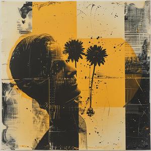 man  flowers  painting  background  standing  black  ochre  art  nature  illustration 1061207