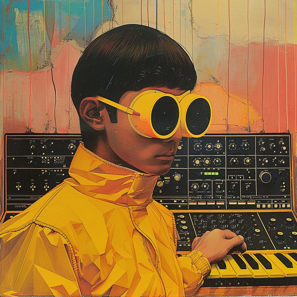 surreal  man  yellow  glasses  yellow  jacket  painting  colorful  art  creative 1018633
