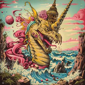 dragon  pink  hair  eyes  fantasy  illustration  vivid  colorful  fantastical  artwork 1058220