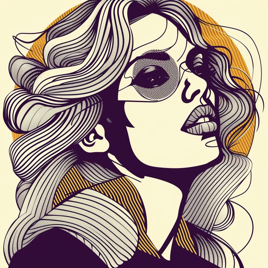 Pop  Art  blonde  woman  long  hair  sunglasses  vector  illustration  colorful 937015