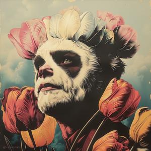man  flowers  hair  painting  art  vibrant  nature  portrait  colorful  illustration 1039587