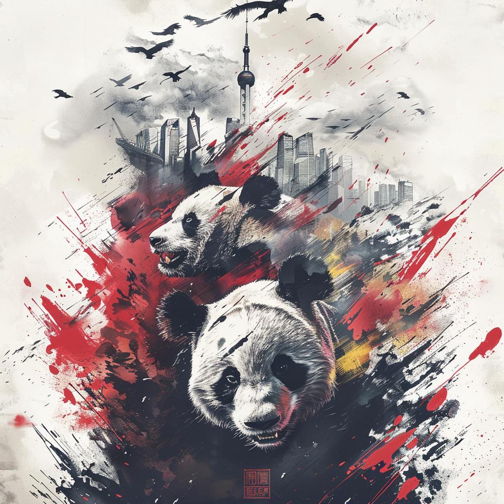 panda  city  urban  bear  whimsical  artwork  playful  animal  illustration  conceptual 938439