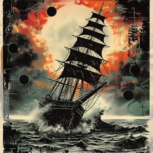 ship  ocean  sails  chromolithography  sea  adventure  nautical  black  art  landscape 1048747