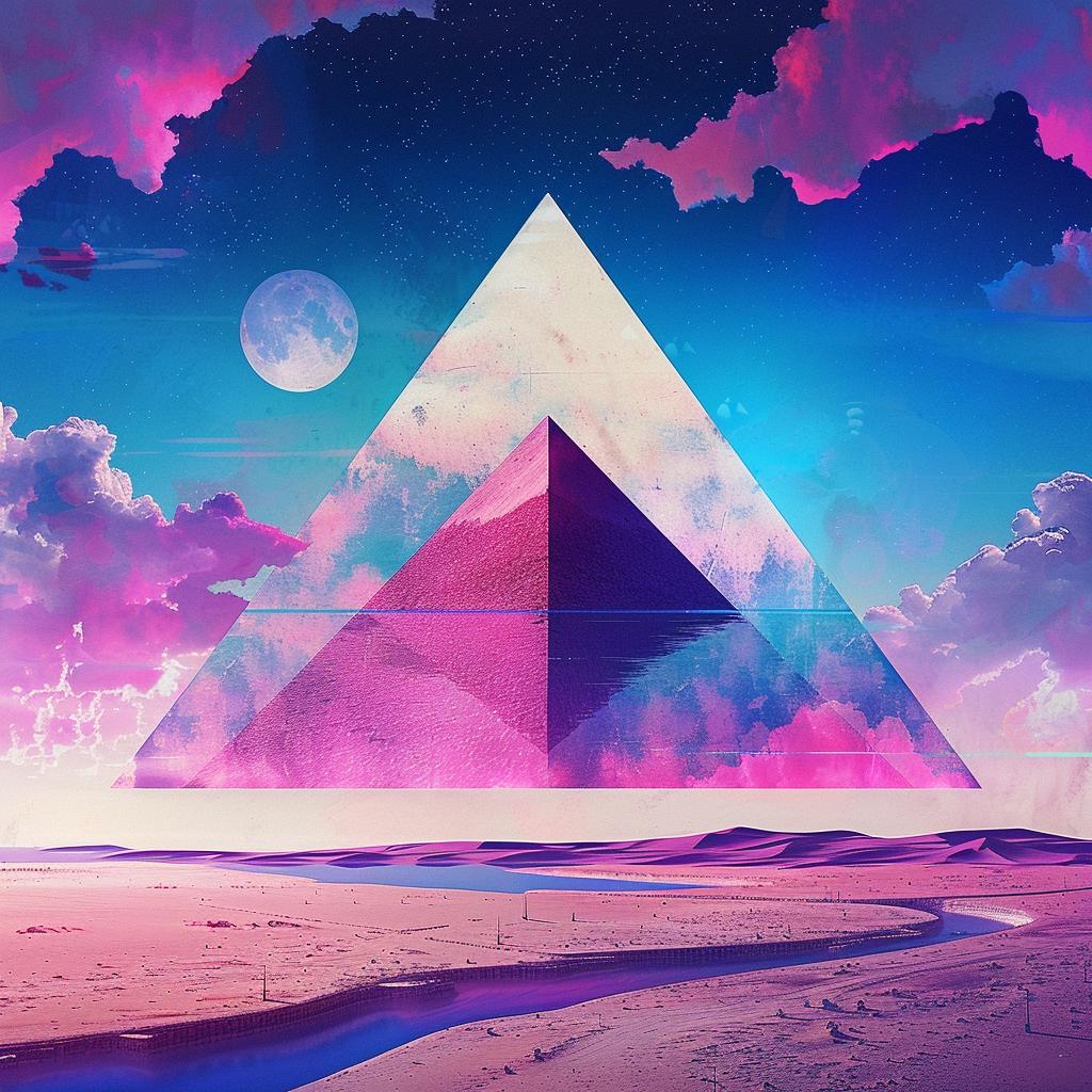 pyramid  sun  clouds  abstract  impressionism  graphic  design  landscape  art  symbolism 967913