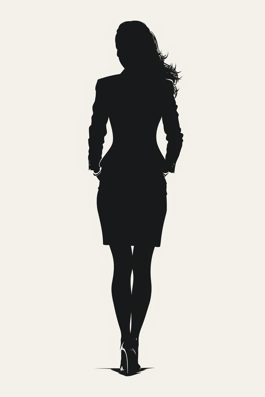 woman  business  silhouette  white  background  vector  art  top  half  suit 954214