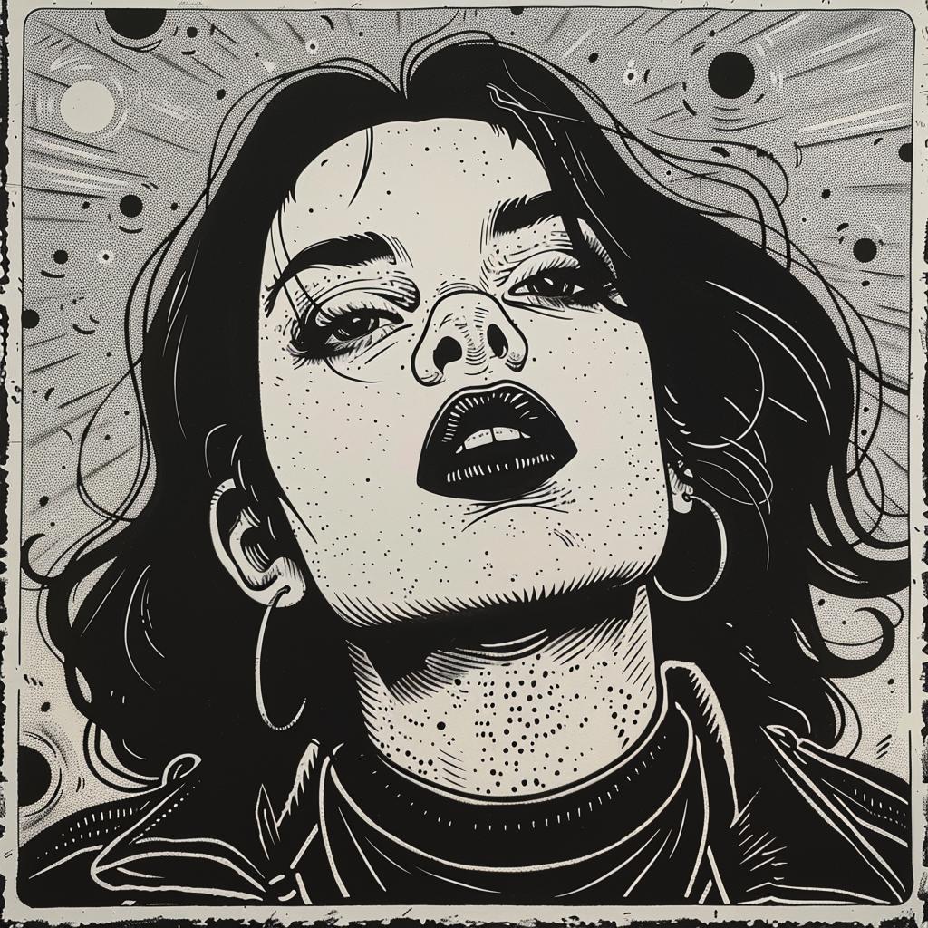 black  white  poster  woman  face  portrait  illustration  expression  modern  graphic 926420
