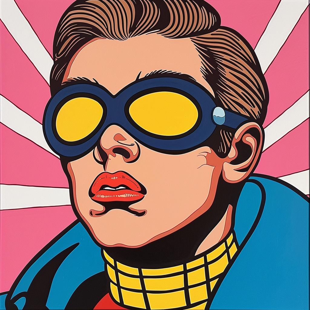 superhero  pop  art  man  goggles  colorful  illustration  dynamic  character  design 1024127