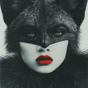 surreal  fashion  hybrid  wolf  woman  mask  color  lips  Symbolist  creative 1077314