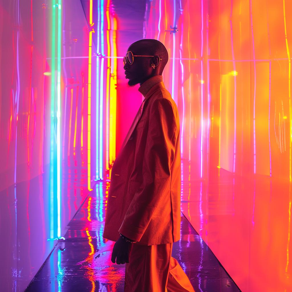 surreal  neon  lights  album  cover  fashion  tunnel  urban  creative  Demna 976696
