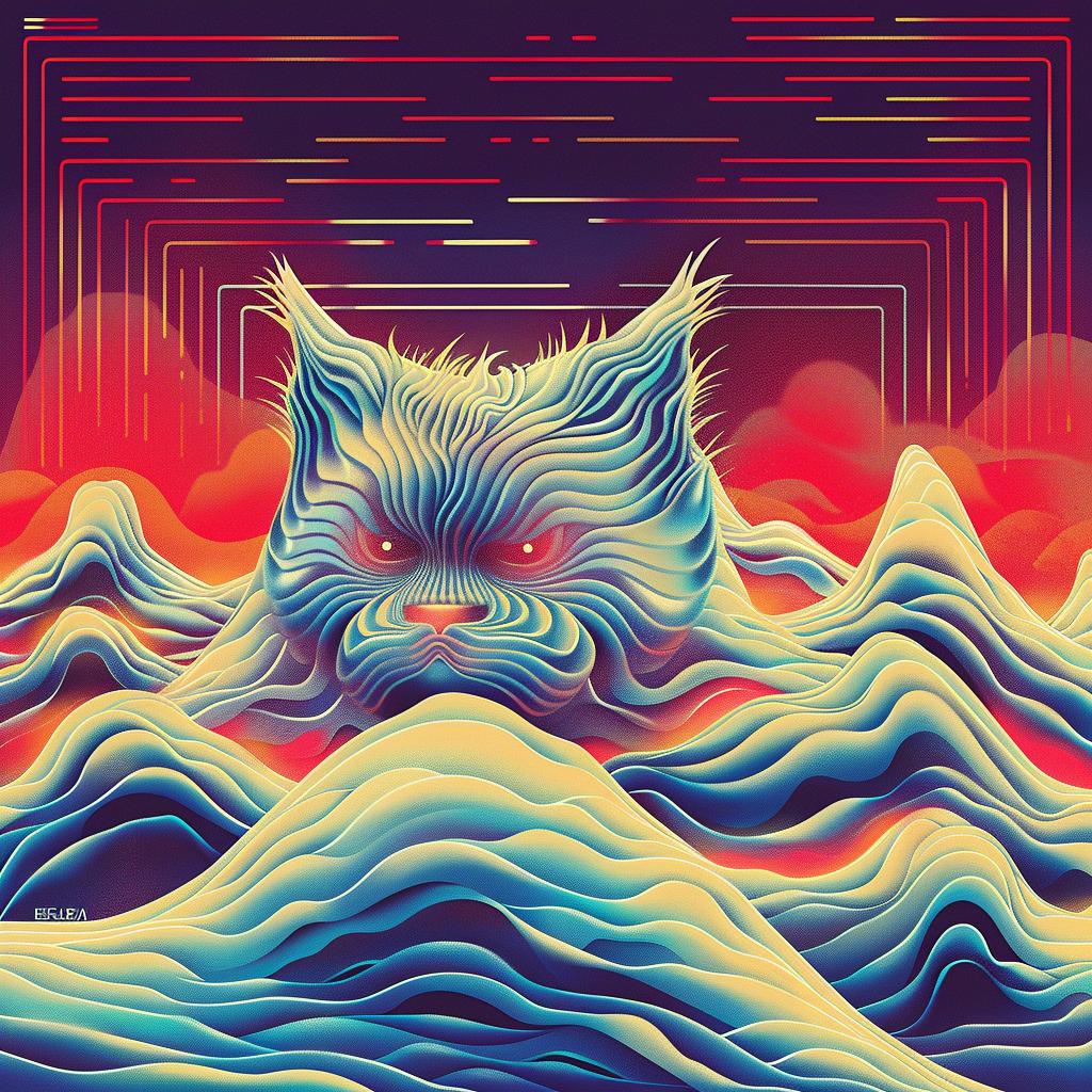 painting  cat  ocean  colorful  waves  whimsical  aquatic  nature  vivid  playful 967283
