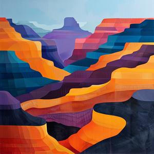Grand Canyon  minimalistic  abstract  landscape  color  nature  majestic  scenic  exploration  vibrant 1038791