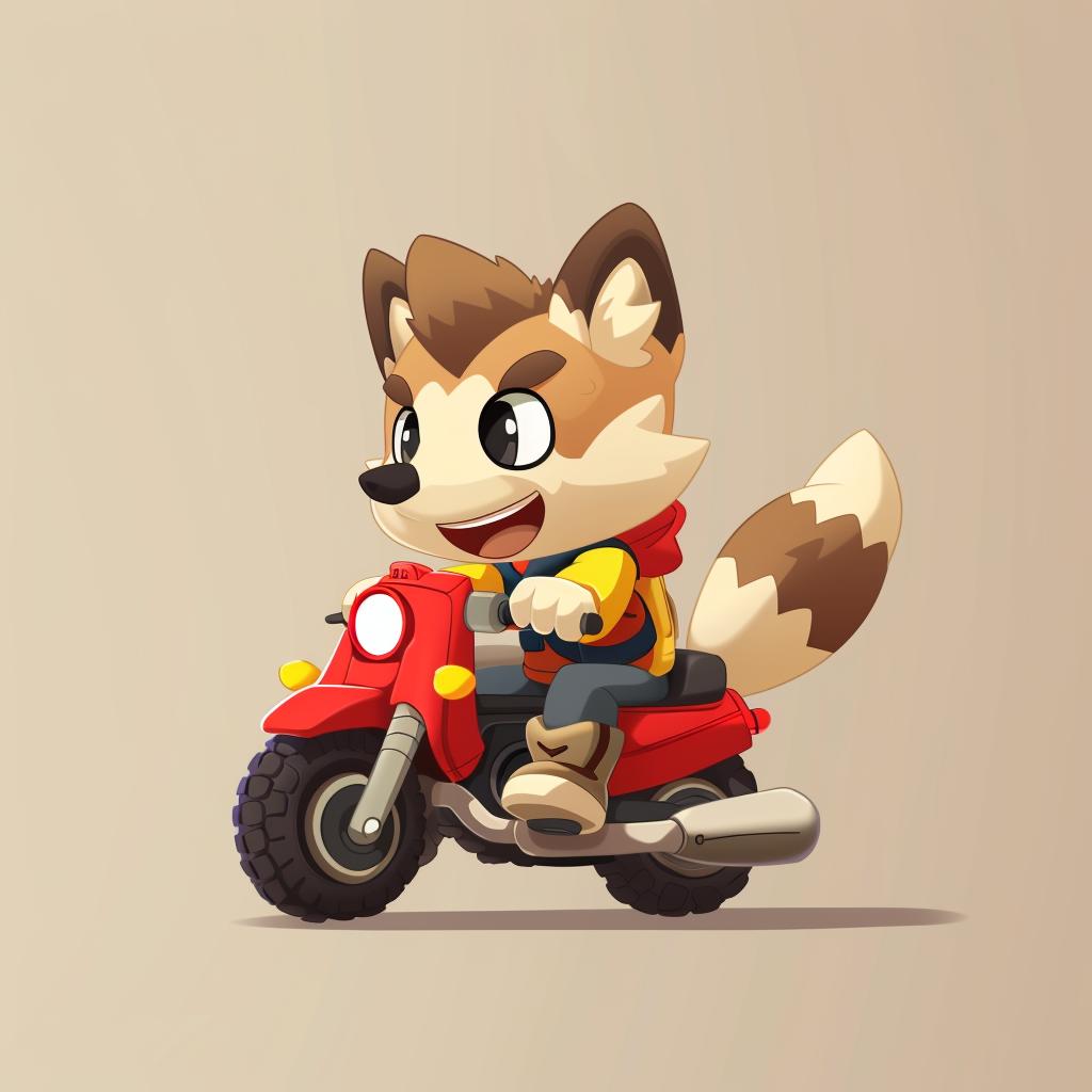 cute  wolf  motorcycle  mini  kawaii  cartoon  riding  animal  adventure  playful 939757