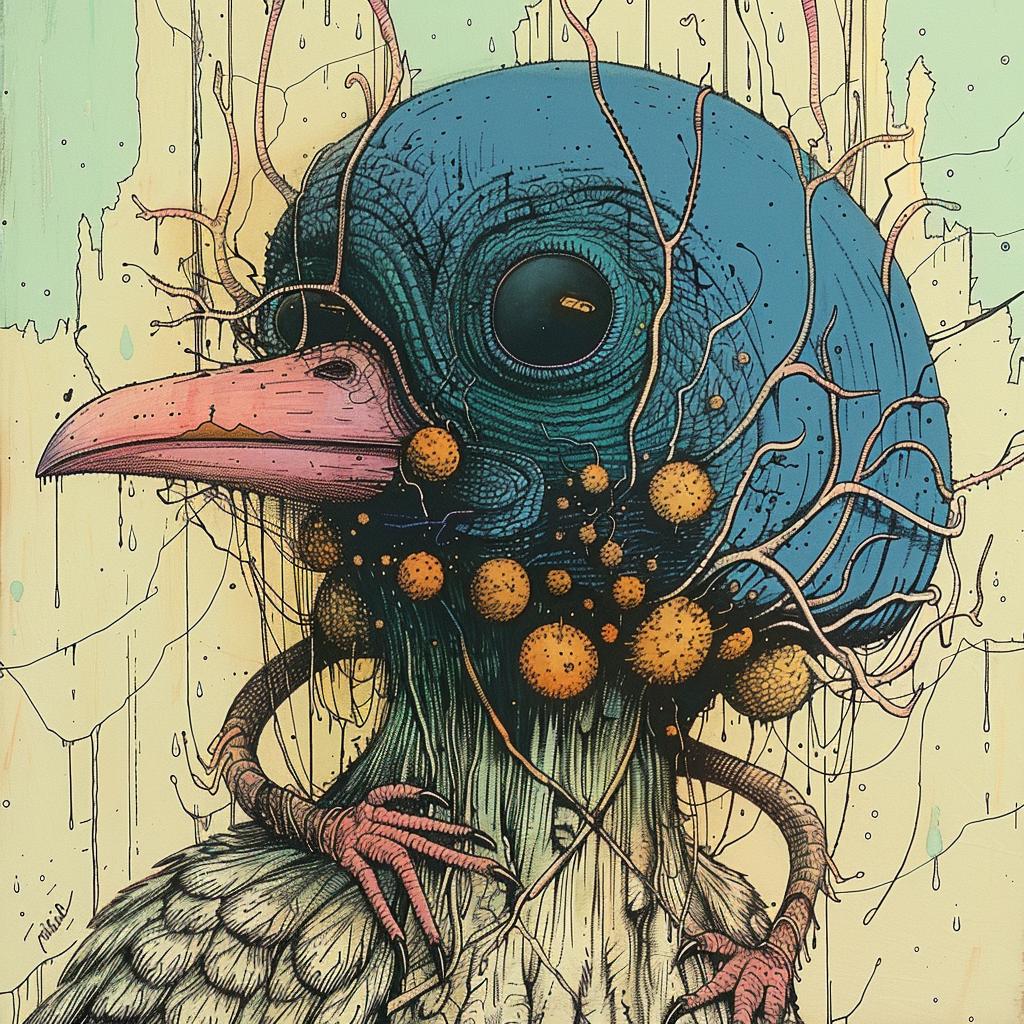 painting  bird  hat  encaustic  impasto  blue  colorful  art  Mark Catesby  teal 917150