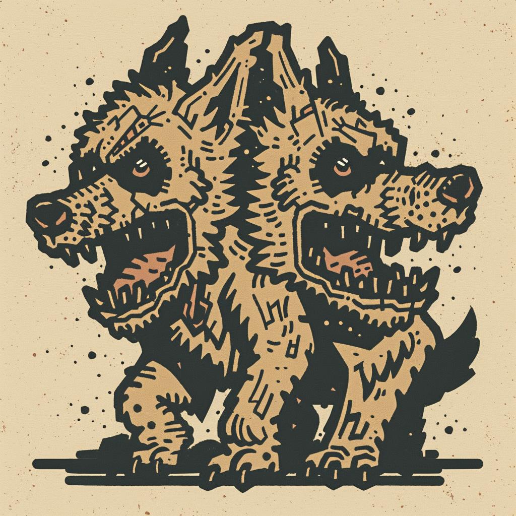 dog  mythical  creature  terrifying  conjoined  illustration  grungy  Todd  McFarlane  art 931087