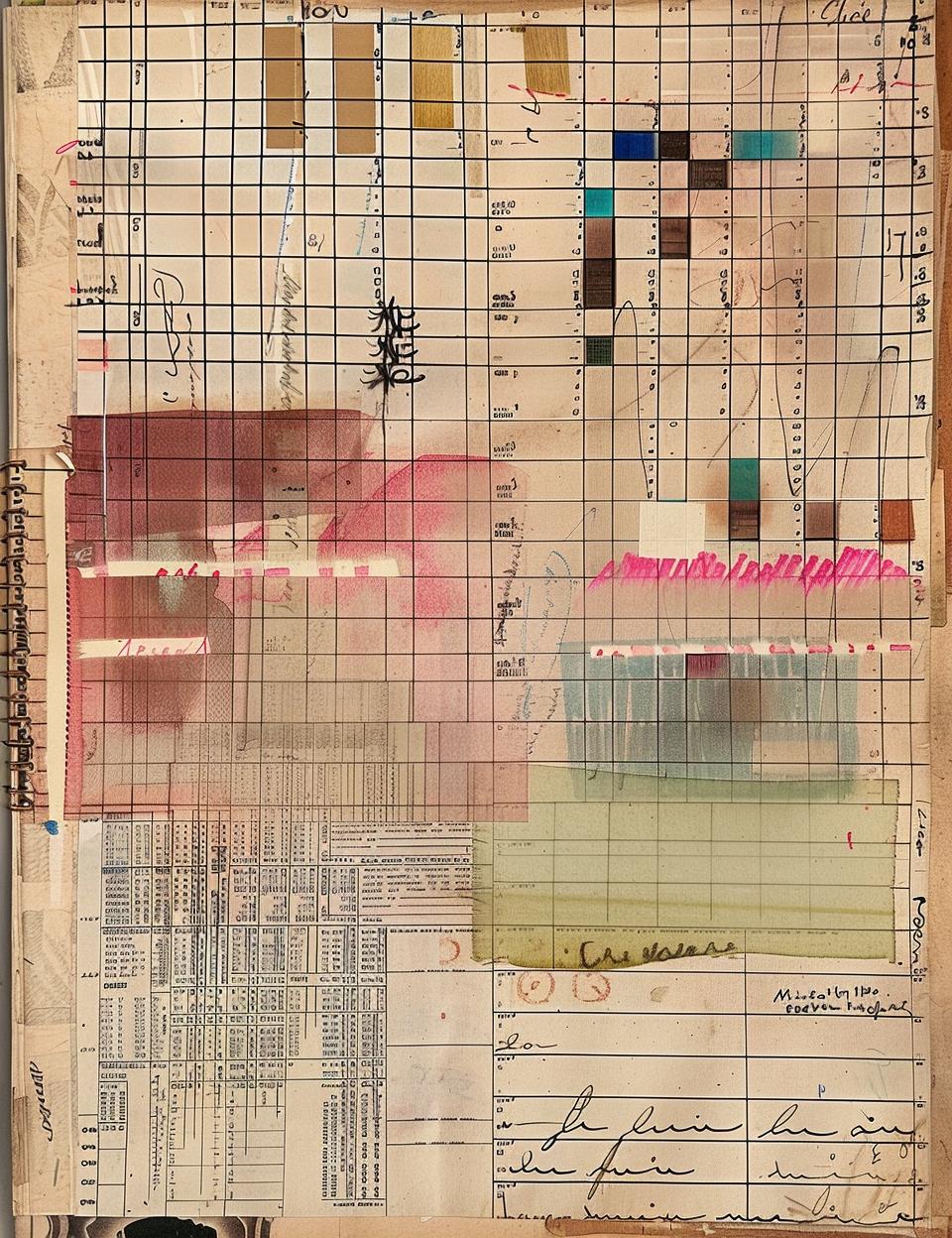 drawing  pencil  vintage  ledger  patchwork  patterns  markings  marginalia  paper  art 962018