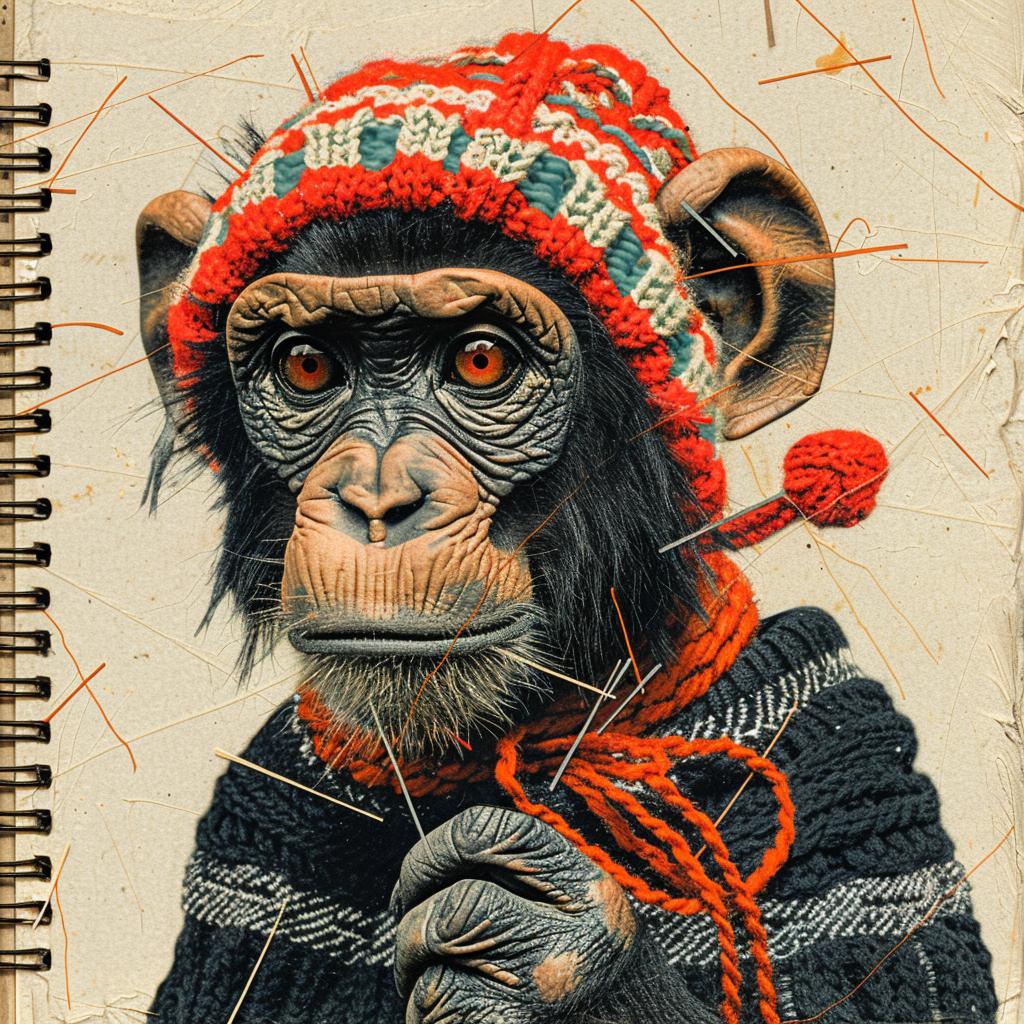 monkey  hat  scarf  knit  street  culture  minimal  illustration  playful  art 959296