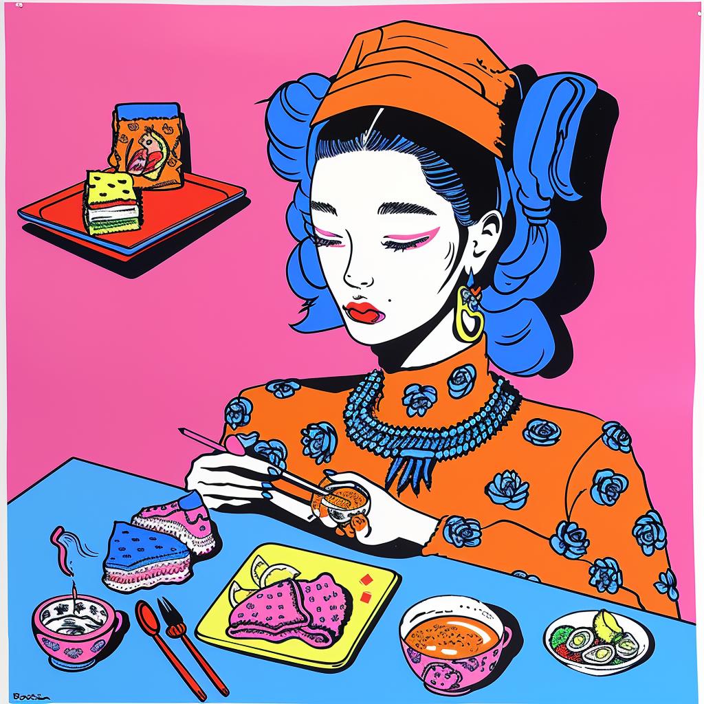 japanese  lifestyle  woman  food  colorful  artwork  casual  everyday  cuisine  vibrant 1021463