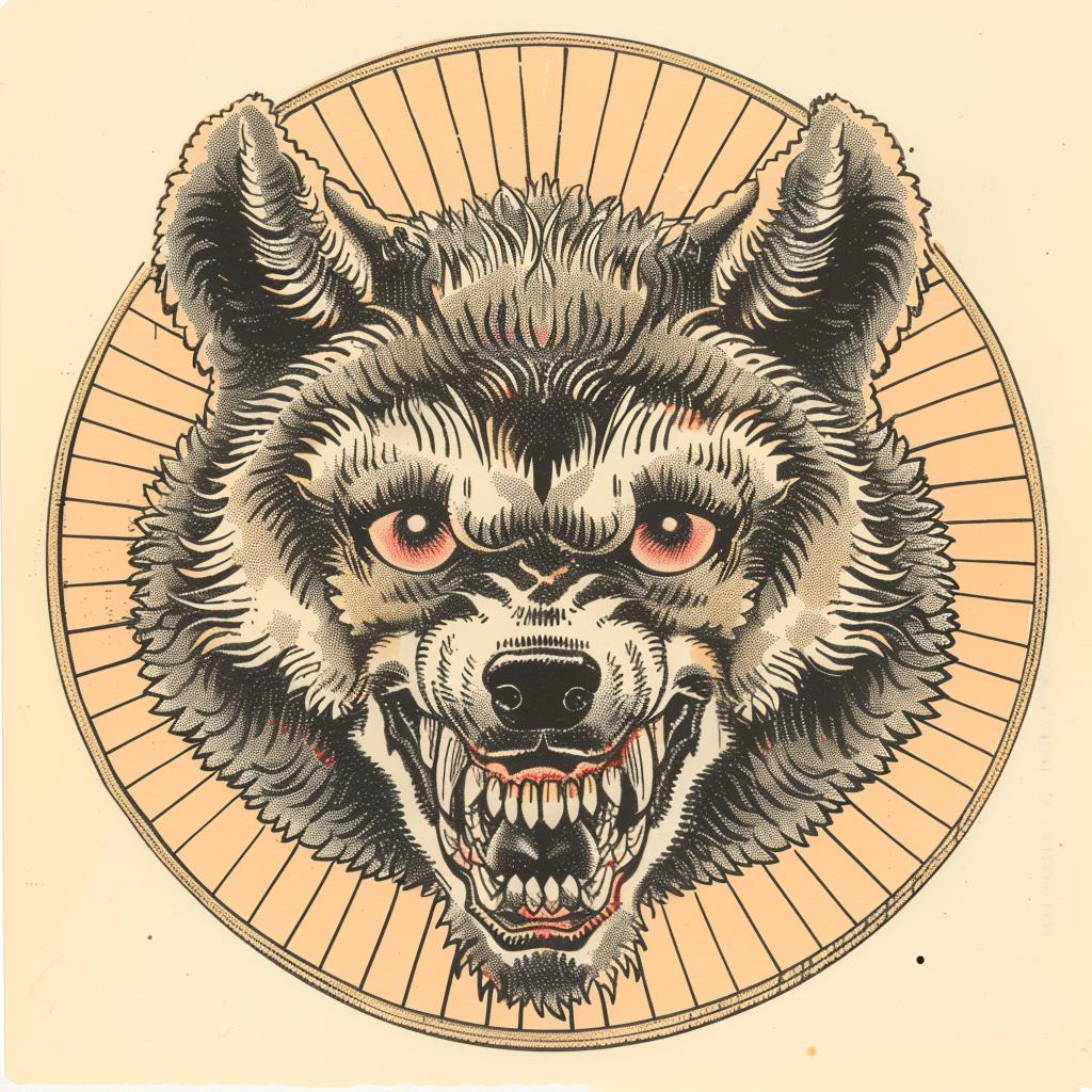 mythical  creature  wolf  sheep  hybrid  tattoo  drawing  halftone  wild  coat 934599