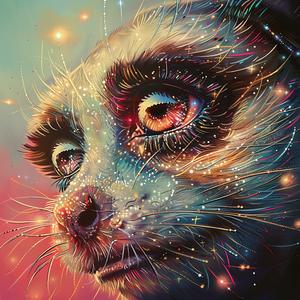 glitter  dog  stars  whimsical  portrait  playful  colorful  animal  art  night 1039311
