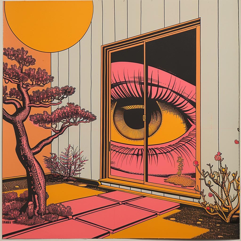 horror  novels  Japanese  minimalism  eye  window  painting  art  visual  symbolism 1020370